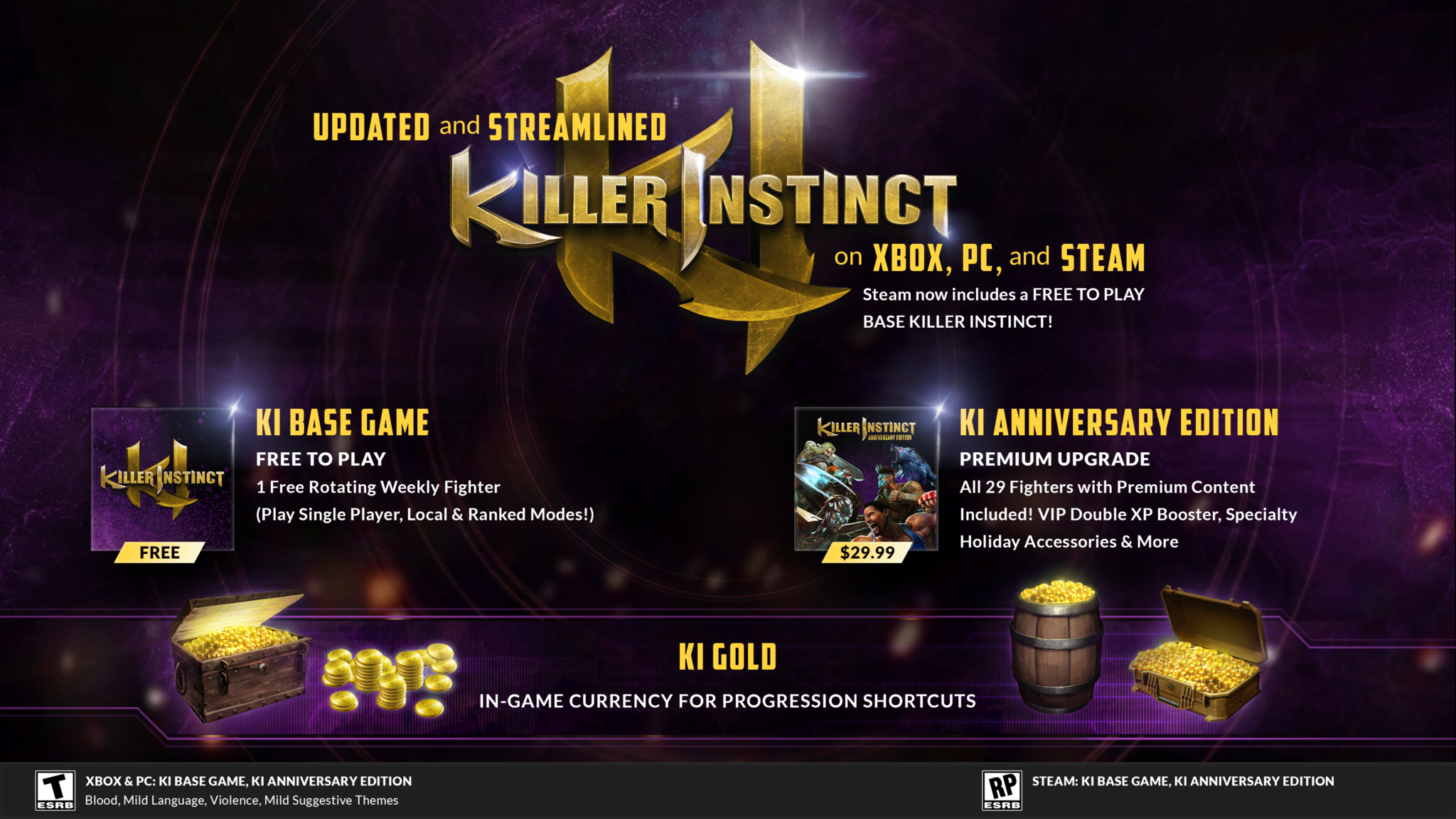 Killer Instinct, Microsoft Studios, Killer Instinct slaví 10 let a dostane novou free-to-play verzi