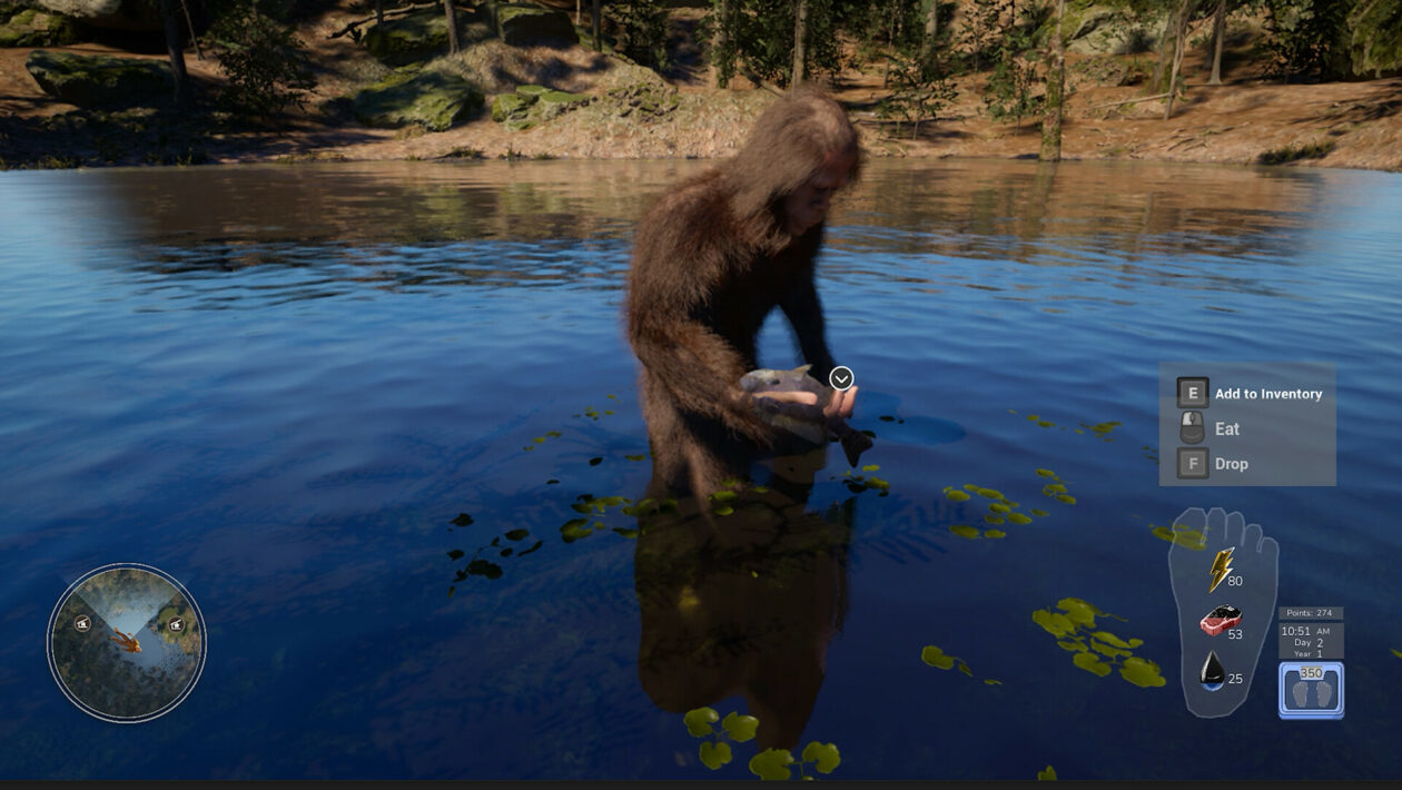 V survivalu Bigfoot Life se musíte vyhýbat lidem