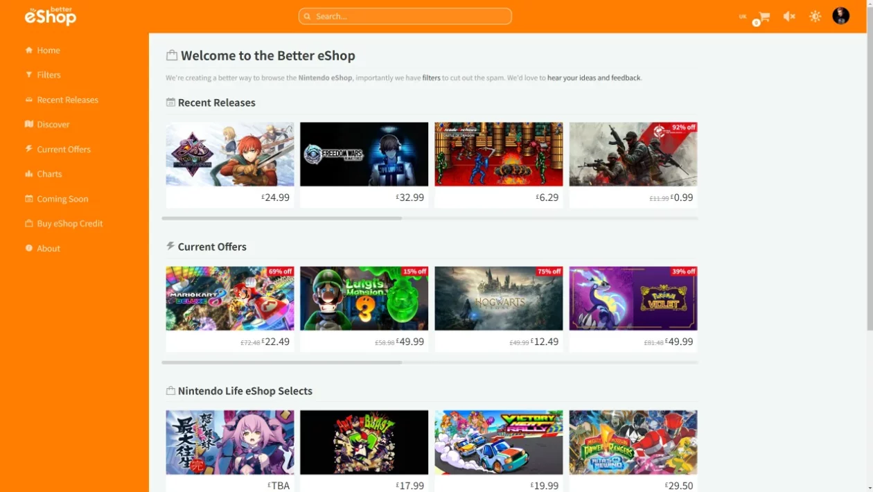 Fanoušci vytvořili vlastní lepší eShop pro Switch