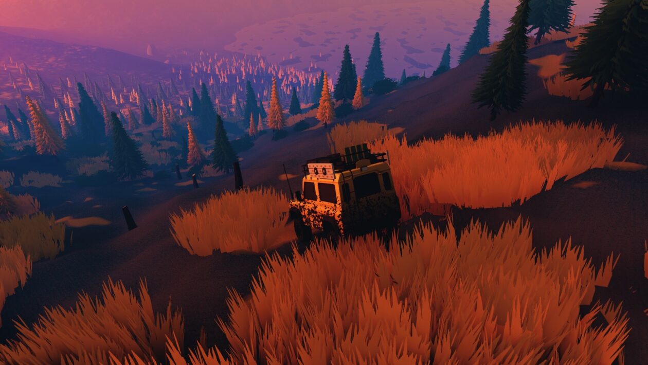 over the hill, Funselektor Labs, Mudrunner + Firewatch + Top Gear = over the hill